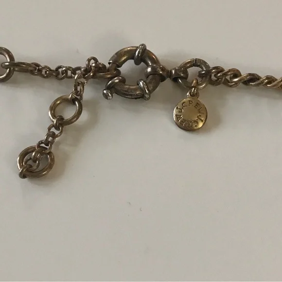 J.CREW MIXED PRISM NECKLACE BROWN GOLD Tone Wood Pyramid Faceted Crystals. - Picture 6 of 6